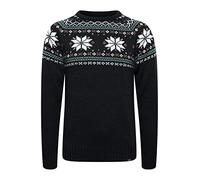 11 Project PRTimbro Herren Strickpullover Grobstrick Pullover aus hochwertiger Woll-Mix-Qualität, Größe:L, Farbe:Black (194007)