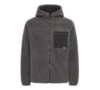 11 Project SDPrromeneo Herren Teddy-Jacke Übergangsjacke Jacke mit Kapuze Brusttasche Reißverschlusstaschen Label-Details Relaxed fit, Größe:L, Farbe:Forged Iron (193907)