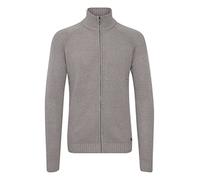 11 Project Steffan Herren Strickjacke Cardigan Feinstrick mit Stehkragen, Größe:XXL, Farbe:Gray Melange (1840051)