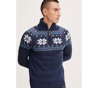 11 Project Weihnachtspullover Herren blau, XXL