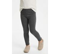 Leggings HAPPY GIRLS, Mädchen, Gr. 92, N-Gr, grau (anthrazit), Strick, Obermaterial: 60% Polyester, 35% Baumwolle, 5% Elasthan, unifarben, eng knöchellang, Hosen Leggings, wärmend und elastisch (21384