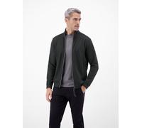 Sweatjacke LERROS "Sweatjacke aus Baumwollmischgewebe", Herren, Gr. L, grün (schwarz), 90% Baumwolle, 10% Polyester, Sweatjacken Sweatjacke, Jacke im Baumwollmix mit Reißverschluss, Stehkragen und Sei