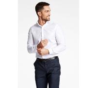 Businesshemd LINDBERGH "Technisches Hemd (Langarm) Slim Fit", Herren, Gr. M, Normalgrößen, weiß, Obermaterial: 100% Baumwolle, Hemden (41470639-M) weiß