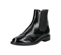 Stiefelette PAUL GREEN "Paul Green Stiefelette Leder/Textil", Damen, Gr. 39, schwarz (schwarz lack), Leder, Textil, Schuhe Stiefelette (89171023-39) schwarz lack