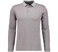 RAGMAN Soft Knit Modern Fit Longsleeve Poloshirt silbergrau, Einfarbig