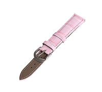12/14/16/18/19/20/22mm Männer Frauen Bunte echtes Leder-Uhrenarmband-Ersatzarmband Armbänder Uhren Zubehör, Rosa, 19mm