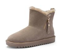 ara Stiefelette Veloursleder Taupe Warmfutter