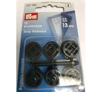 Prym Knöpfe schnappen, Plastic, Transparente, 13 mm Durchmesser, 12