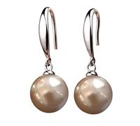 12 mm große natürliche Perlen-Ohrringe, Süßwasser-Zuchtwerk, elegant, Hochzeit, Brautkostüm für Damen, Schmuck, 1920er-Jahre-Statement-Kostüm, Geburtstag