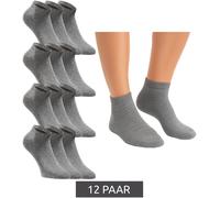 JACK & JONES Sneaker Socken Herren & Damen 12er Set Kurze Socken Baumwolle - Anthracite - Gr. 35-38