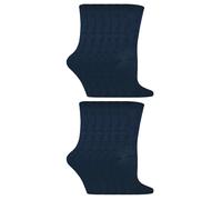 12 Paar Multipack Kinder Bambus Socken | Sock Snob | Childrens Plain Socks | Ideal Schule Socken für den Sommer für Mädchen & Jungen - Navy EU 31,5 - 36