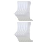 12 Paar Multipack Kinder Baumwolle bunte Casual Socken | Socken Snob | Plain Kleid Socken für Jungen & Mädchen - Weiß EU 31,5 - 36