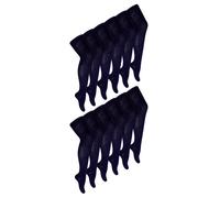 12 Paar Multipack Mädchen Schuluniform Strumpfhosen | Sock Snob | Soft & Comfy Plain Opaque Pantyhose Strumpfhosen für Kinder - Navy 9-10A / 134-140cm