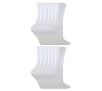12 Pair Pack Kinder Bambus Socken | Sock Snob | Atmungsaktiv Farbig Sommer Socken für Mädchen & Jungen (27-30, Weiß)
