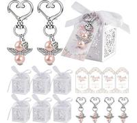 12 Sets/36 Stücke bunte Schutzengel Schlüsselanhänger, Baby-Shower Gastgeschenke, Hochzeitsgeschenke, Geburtstagsparty Gastgeschenke, Bridal-Shower Ge