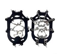 12-Spike Ice Cleats Steigeisen mit Karbonstahlplatte, Anti-Rutsch-Traktionssystem für Wanderschuhe auf Schnee und Eis, Winter-Bergsteigausrüstung mit Aufbewahrungstasche