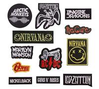 12 Stück Aufnäher zum Aufbügeln, bestickt aus Stoff