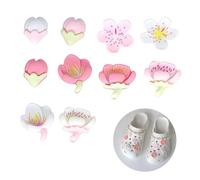 12 Stück Charms für Crocs,Anstecker,Stecker,Zubehör,Schuh Charms,Anstecker Blumen Shoe für Jibbitz Crocs,Schuhanstecker,Cartoon-Dekoration,Süße Blume Sakura,Mädchen DIY Dekoration Schuhanhänger