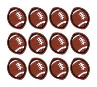 12 Stück Fußball-Aufbügler, Chenille mit Goldenem Rand Rugby-Aufbügler American-Football-Aufnäher Sport-Aufnäher Bestickter Aufbügler Nähflicken für Heimwerker-Zubehör Reparatur von Hüten Jeans
