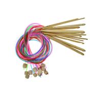 12 Stück Häkelnadeln mit langem Kabel 3,0 mm - 10 mm Rundstricknadel mit Röhrchen tunesische Häkelnadel-Set zum Stricken Stricken Werkzeug