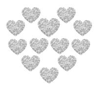 12 Stück Herzform Bügelbilder Strass Aufbügelflicken, Strass Aufnäher Zum Aufbügeln, Flicken Zum Aufbügeln Für Kinder DIY T-Shirt Jeans Kleidung Flicken Pat