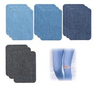 12 Stück Jeans Flicken Zum Aufbügeln, Aufbügelflicken, Dekoration Patches Zum Aufbügeln Reparatursatz,Quadratischem Bügelflicken Jeans Aus Baumwolle Auf Für Jeans, Jacken, Diy Taschen