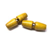 12 Stück Knebelknöpfe helles braun 30mm Knebel 1 Loch längliche Knöpfe Keilknöpfe zum annähen nähen basteln - Jackenknöpfe Mantelknöpfe