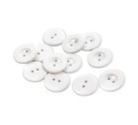 12 Stück Knöpfe, 2 Löcher, Laborkittel, Weiß, 30 l, Nähknöpfe, 1,9 cm