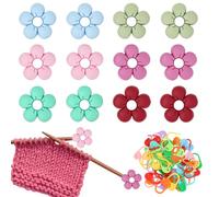 12 Stück Maschenstopper für Stricknadeln und 50 Stück Maschenmarkierer Set, Silikon Maschenstopper, Kunststoff Maschenmarkierer Stricken, Geeignet zum Stricken, Häkeln Oder für Andere Handarbeiten