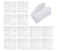 12 Stück Nähnetzteile, quadratische Netzteile, gestricktes Kunststoffnetz, DIY-Leinwandnetzteile, Segeltuch-Sticknetz, für Garnherstellung, Stricken und Häkeln