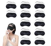 12 Stück Schlafmaske Herren, Schlafmasken, Augenmaske, Augenbinde Schlafen, Lichtblockierende Augenbinde Zum Schlafen Mit Verstellbarem Riemen, Für Herren, Frauen, Kinder