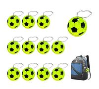 12-Stück Sicherheits Reflektor-Anhänger Schul,Kinder Reflektoren Fussball Reflektor anhänger Kinder Schlüsselanhänger,Reflektoren Schulranzen,Reflektoren Anhänger für Kleidung Ranzen Licht Beleuchtung