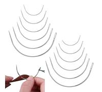 12-Stück Stricknadeln Set,Gebogene Nähnadel Stricknadeln Für Socken Rundstricknadel,Rundstricknadeln Stricknadel Addi Crasy Trio,Wollnadeln Sattlernadel Leather Sewing Needle Fleischnadel Wollnadeln