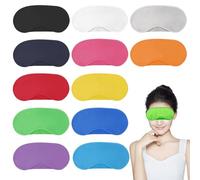 12 Stücke Bunte Augenbinden,Schlafmasken Set Mehrfarbig Augenbinden, Augenbinden Kinder,Mehrfarbige Schlafmaske,Bunte Schlafmasken Augenbinde Schlaf Augenmaske mit Nasenpolster Schlaf Augenklappe.