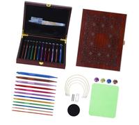 12-teilige tunesische Häkelnadel aus Aluminiumlegierung mit Kabel 3, 0 mm-10 mm, austauschbare Rundstricknadel zum Stricken, tunesisches Häkelnadel Set