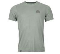 Ortovox - 120 Cool Tec Mountain Stripe T-Shirt - Merinoshirt, Gr. L, grün (GreenSage)