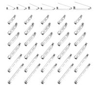 120 Stück Anstecknadeln, Silber Broschennadeln Anstecknadel Brosche Nadeln Basteln Metall Broschen Sicherheitsnadeln für DIY Crafts Abzeichen Schmuckherstellung (20/25/30/35/40/45 mm)