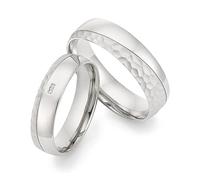 123traumringe Eheringe in 925 Silber I Partnerringe mit Etui & Gravur I Damenring mit 2 Brillanten I Ringgröße 50-62 mm oder 54-70 mm I Verlobungsringe in 5/6 mm Breite & 1,5 mm Stärke I S62