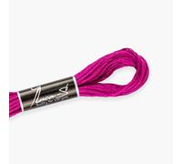 12er-Pack Premium Stickgarn Luca-S, 100% Giza Baumwolle, Oeko TEX zertifiziertes gezwirntes Garn - 70 / DMC 917 / Anchor 89