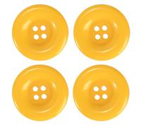 12x Knöpfe in Gelb & extra groß - inspiriert von Mario und Waluigi, für Kostüme und Verkleidungen - Ideal für Erwachsenen-Latzhosen zu Karneval und Fasching, für Damen und Herren