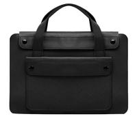 13-14 Zoll Aktentasche aus Leder, Laptoptasche, Hochwertiges Briefcase für die Arbeit, Businesstasche Kompatibel mit MacBook Air/Pro 13 inch, Pro 14 inch A2442,14” Lenovo ASUS Chromebook,Schwarz
