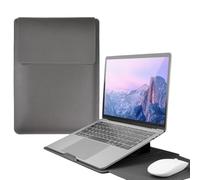 13.3-14 Inch PU Leather Laptop Sleeve Case with Stand Feature for MacBook Pro 14 M5/M4/M3/M2/M1 2026-2021, MacBook Pro/Air 13.3, 13.5" 13.8" Surface Laptop, HP Spectre X360 13/14,Grau