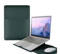 13.3-14 Inch PU Leather Laptop Sleeve Case with Stand Feature for MacBook Pro 14 M5/M4/M3/M2/M1 2026-2021, MacBook Pro/Air 13.3, 13.5" 13.8" Surface Laptop, HP Spectre X360 13/14,Grün