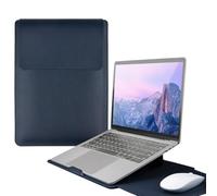 13.3-14 Inch PU Leather Laptop Sleeve Case with Stand Feature for MacBook Pro 14 M5/M4/M3/M2/M1 2026-2021, MacBook Pro/Air 13.3, 13.5" 13.8" Surface Laptop, HP Spectre X360 13/14,Marine