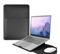 13 Zoll Leder Laptop Hülle Sleeve Case mit Ständer für 2026-2018 MacBook Air 13 M5 M4 M3 M2 M1, 2026 13" MacBook Neo, 2026-2016 MacBook Pro 13 M2 M1, iPad Pro/Air 13, Surface Pro 12-3, XPS 13,Schwarz