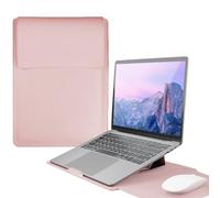 13 Zoll Leder Laptop Hülle Sleeve Case mit Ständer für 2026-2018 MacBook Air 13 M5 M4 M3 M2 M1, 2026 13" MacBook Neo, 2026-2016 MacBook Pro 13 M2 M1, iPad Pro/Air 13, Surface Pro 12-3, XPS 13,Pink