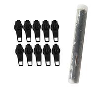 132 automatische Metall-Reißverschlussschieber aus Nylon #3, Reißverschluss zum Reparieren oder Montieren eines Reißverschlusses, schwarze Schieber (#3, 332)