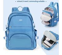 14/15,6 Zoll Laptop Rucksack für Frauen, lässiger Rucksack für Studenten, Tagesrucksack, Reiserucksack, einfarbig, modisch, diebstahlsicher, minimalis