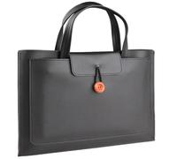 14-15 Zoll Laptoptasche Leder Herren Schmal Laptophülle Leder Dokumententasche für Laptop Arbeit Business Reise Kompatibel mit MacBook Pro 14 inch A2442,14” Lenovo ASUS Chromebook,Schwarz