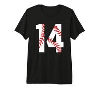 #14 Baseball Jersey Fan 14th Fourteen Baseball Nummer 14 Premium T-Shirt
